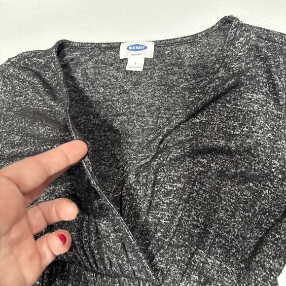 Old Navy Maternity Knit Top Small Wrap V Neck Long Sleeve Nursing Blouse Shirt - Picture 9 of 11